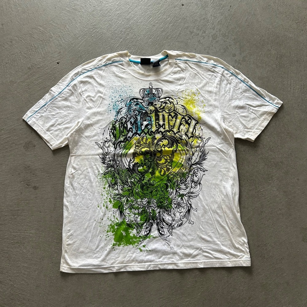 Vintage Y2K Bugle Boy Shirt Size XL White Grunge Skater